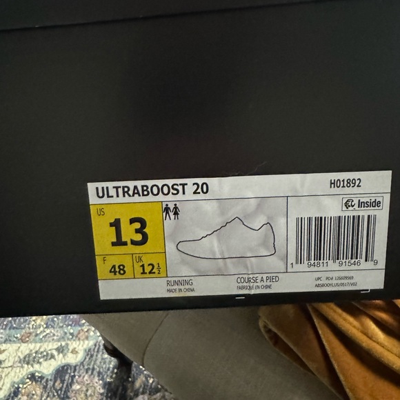 Adidas Ultraboost 20 “All Black” Pharrell Williams GUC Men Size 13 - Picture 6 of 10